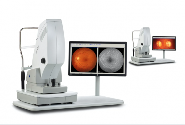 Fundus autofluorescent imaging device.